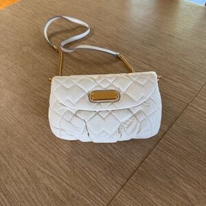 Marc By Marc Jacobs White Quilted Crossbody Bag